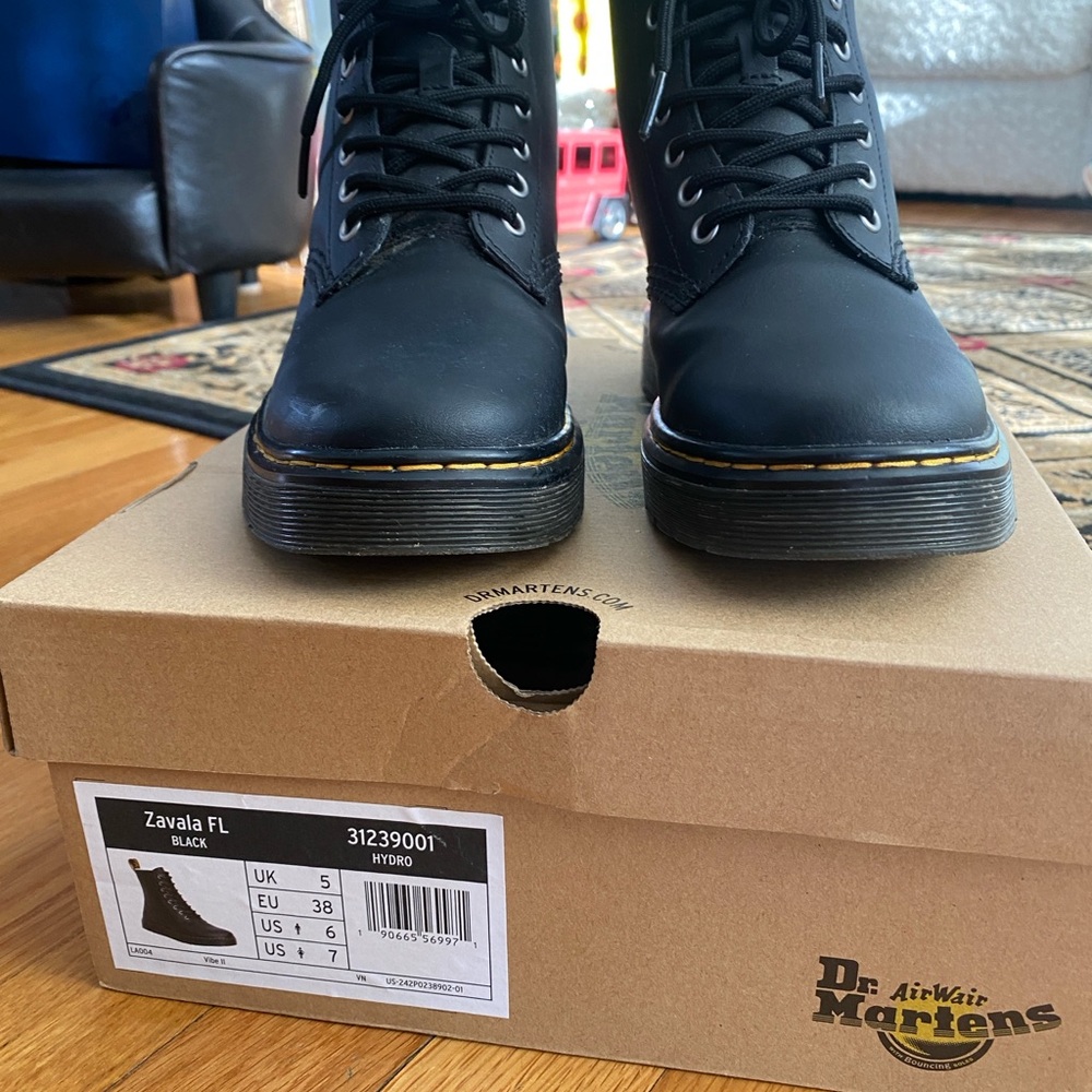 Dr. Martens Black ZAVALA  Women's BOOTS with box